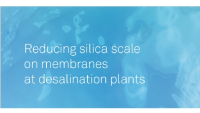 Reducing silica scale on membranes at desalination plants